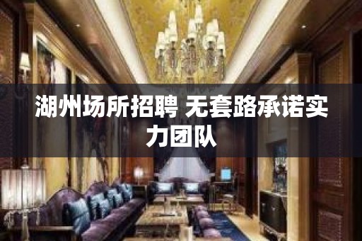 湖州场所招聘 无套路承诺实力团队