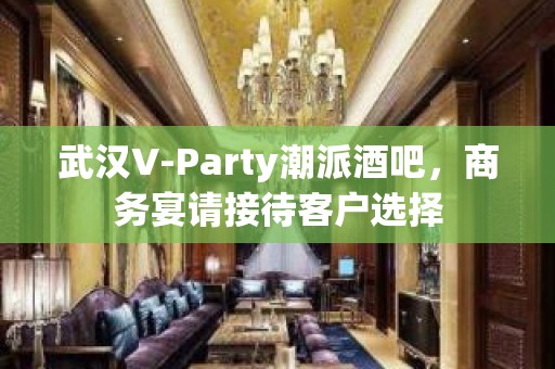 武汉V-Party潮派酒吧，商务宴请接待客户选择