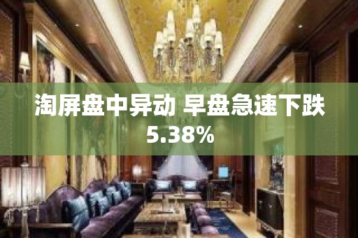 淘屏盘中异动 早盘急速下跌5.38%