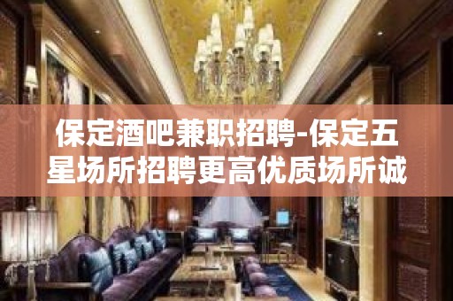 保定酒吧兼职招聘-保定五星场所招聘更高优质场所诚聘服务员