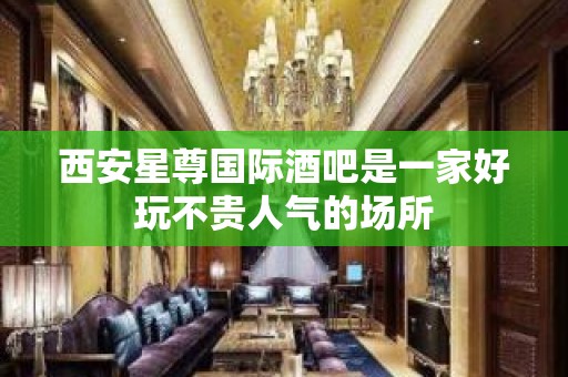 西安星尊国际酒吧是一家好玩不贵人气的场所