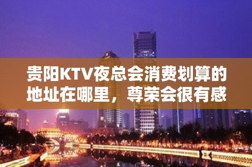 贵阳KTV夜总会消费划算的地址在哪里，尊荣会很有感觉