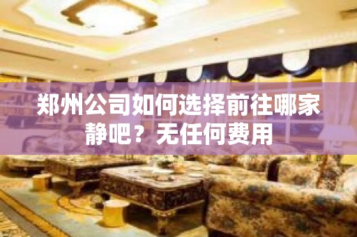 郑州公司如何选择前往哪家静吧？无任何费用