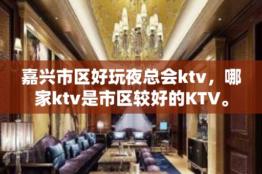 嘉兴市区好玩夜总会ktv，哪家ktv是市区较好的KTV。