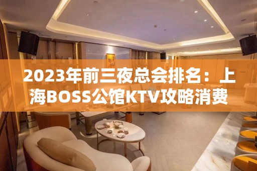 2023年前三夜总会排名：上海BOSS公馆KTV攻略消费