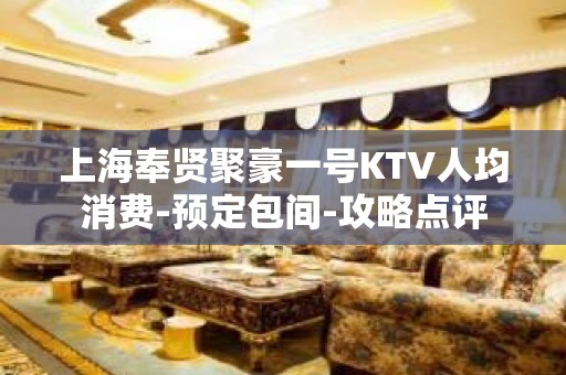 上海奉贤聚豪一号KTV人均消费-预定包间-攻略点评