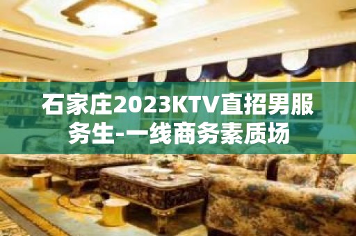 石家庄2023KTV直招男服务生-一线商务素质场