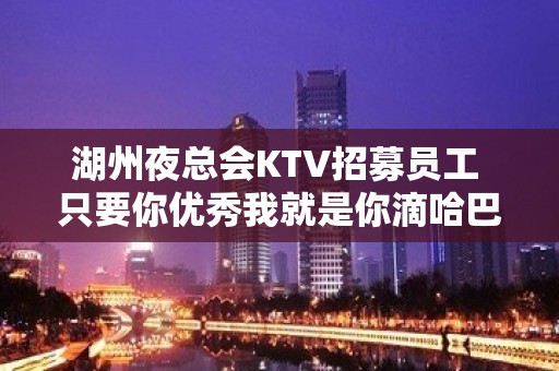 湖州夜总会KTV招募员工 只要你优秀我就是你滴哈巴狗