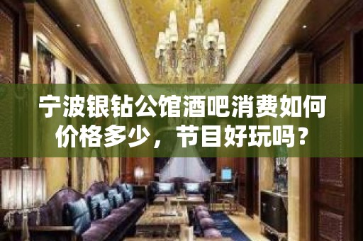 宁波银钻公馆酒吧消费如何价格多少，节目好玩吗？