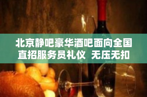 北京静吧豪华酒吧面向全国直招服务员礼仪  无压无扣轻松赚