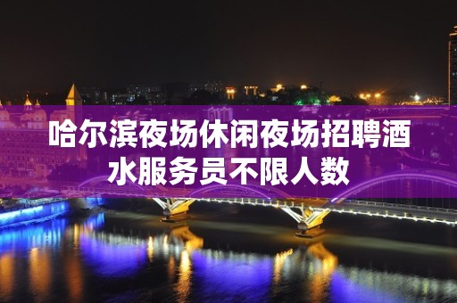 哈尔滨夜场休闲夜场招聘酒水服务员不限人数