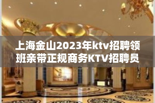 上海金山2023年ktv招聘领班亲带正规商务KTV招聘员工