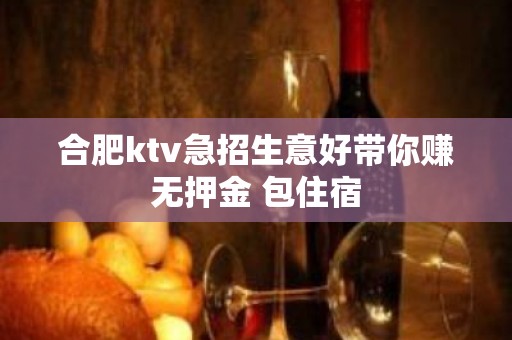 合肥ktv急招生意好带你赚无押金 包住宿