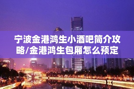 宁波金港鸿生小酒吧简介攻略/金港鸿生包厢怎么预定。