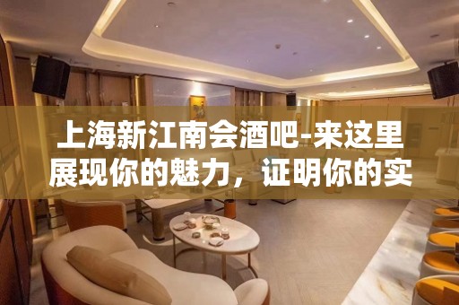 上海新江南会酒吧-来这里展现你的魅力，证明你的实力