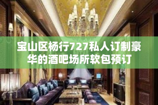 宝山区杨行727私人订制豪华的酒吧场所软包预订