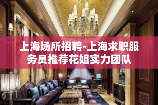 上海场所招聘-上海求职服务员推荐花姐实力团队