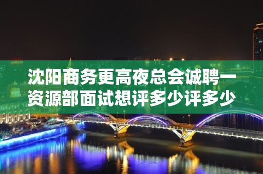 沈阳商务更高夜总会诚聘一资源部面试想评多少评多少