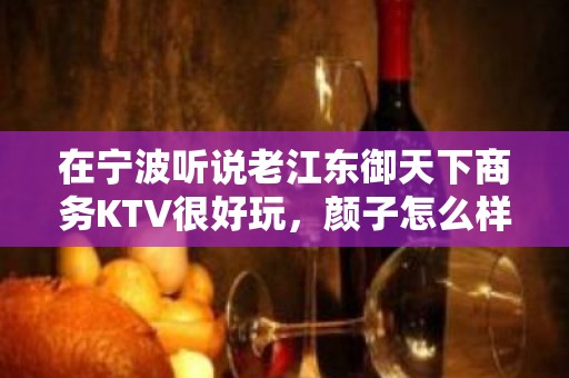 在宁波听说老江东御天下商务KTV很好玩，颜子怎么样那边。