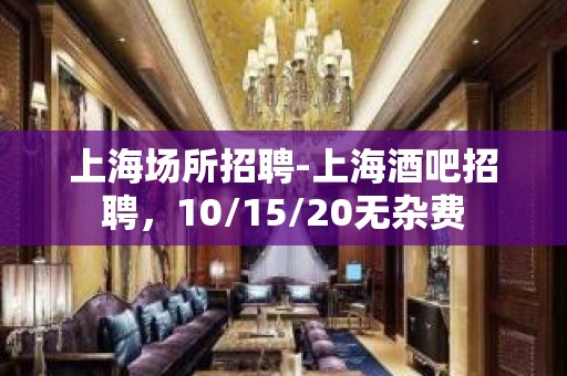 上海场所招聘-上海酒吧招聘，10/15/20无杂费