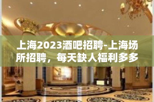 上海2023酒吧招聘-上海场所招聘，每天缺人福利多多