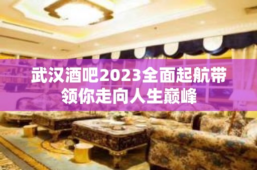 武汉酒吧2023全面起航带领你走向人生巅峰