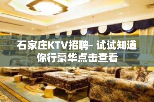 石家庄KTV招聘- 试试知道你行豪华点击查看