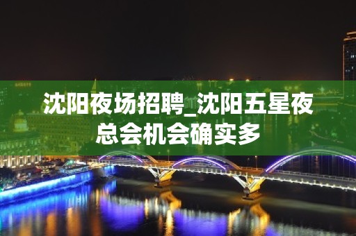 沈阳夜场招聘_沈阳五星夜总会机会确实多