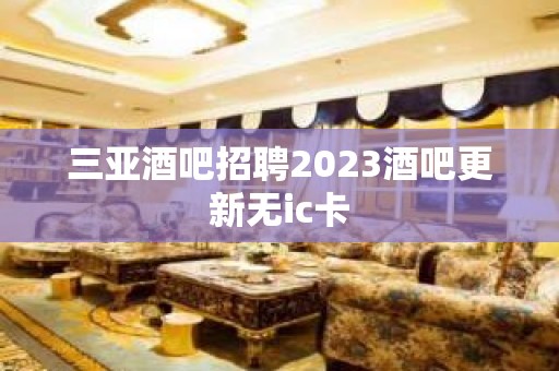 三亚酒吧招聘2023酒吧更新无ic卡