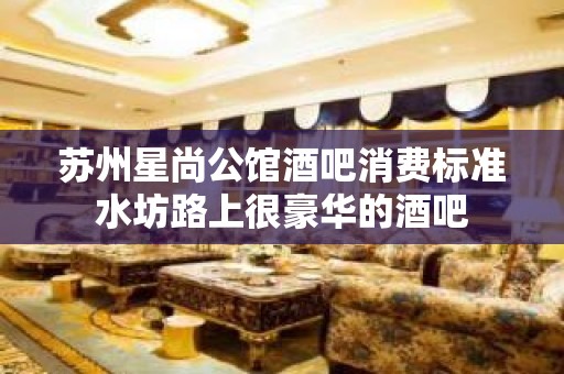 苏州星尚公馆酒吧消费标准水坊路上很豪华的酒吧