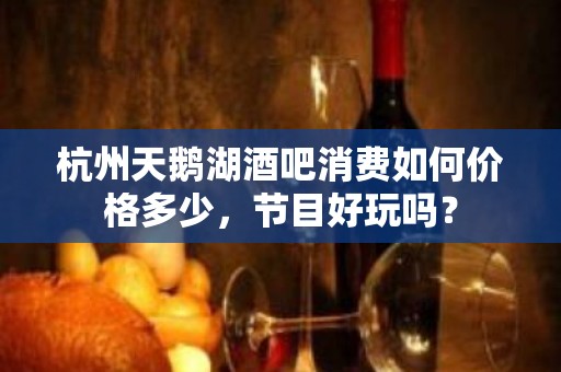 杭州天鹅湖酒吧消费如何价格多少，节目好玩吗？