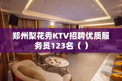 郑州梨花秀KTV招聘优质服务员123名（ ）