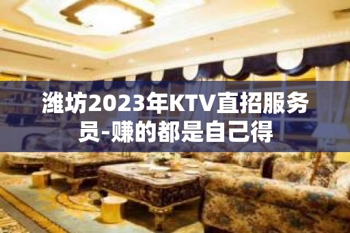 潍坊2023年KTV直招服务员-赚的都是自己得