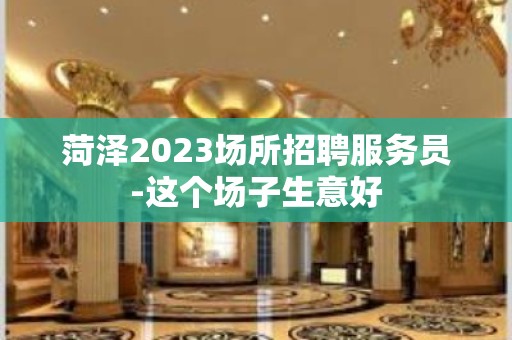 菏泽2023场所招聘服务员-这个场子生意好