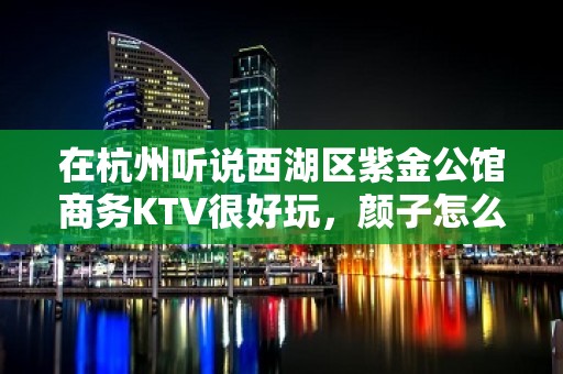 在杭州听说西湖区紫金公馆商务KTV很好玩，颜子怎么样那边。