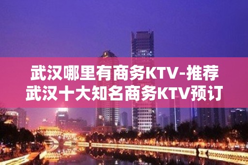 武汉哪里有商务KTV-推荐武汉十大知名商务KTV预订