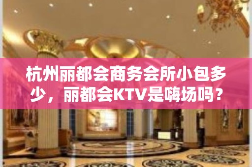 杭州丽都会商务会所小包多少，丽都会KTV是嗨场吗？