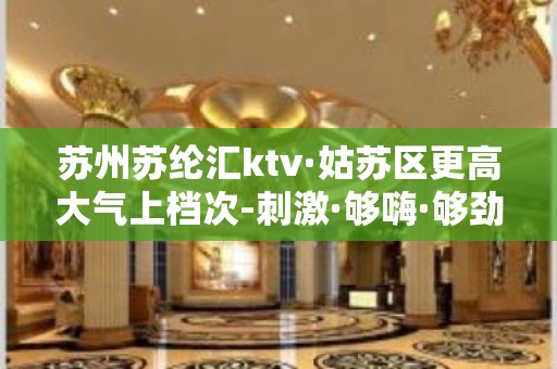 苏州苏纶汇ktv·姑苏区更高大气上档次-刺激·够嗨·够劲爆