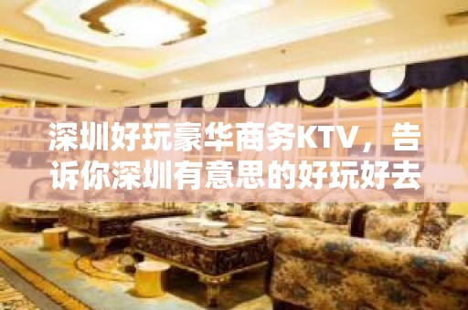 深圳好玩豪华商务KTV，告诉你深圳有意思的好玩好去处