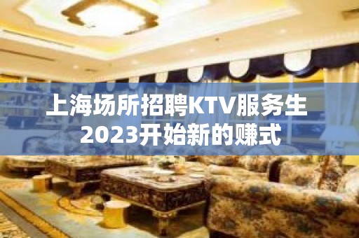 上海场所招聘KTV服务生 2023开始新的赚式