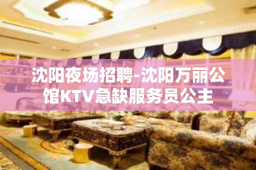 沈阳夜场招聘-沈阳万丽公馆KTV急缺服务员公主