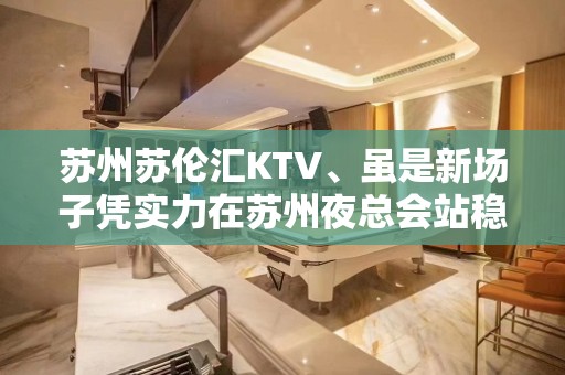 苏州苏伦汇KTV、虽是新场子凭实力在苏州夜总会站稳头牌