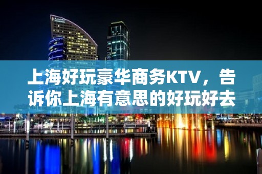 上海好玩豪华商务KTV，告诉你上海有意思的好玩好去处