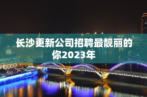 长沙更新公司招聘最靓丽的你2023年