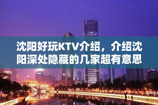 沈阳好玩KTV介绍，介绍沈阳深处隐藏的几家超有意思KTV