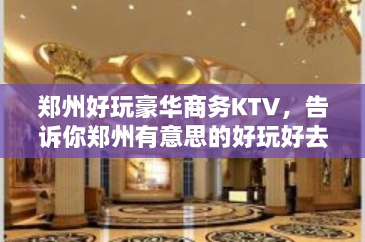 郑州好玩豪华商务KTV，告诉你郑州有意思的好玩好去处