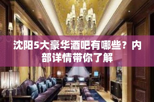 沈阳5大豪华酒吧有哪些？内部详情带你了解