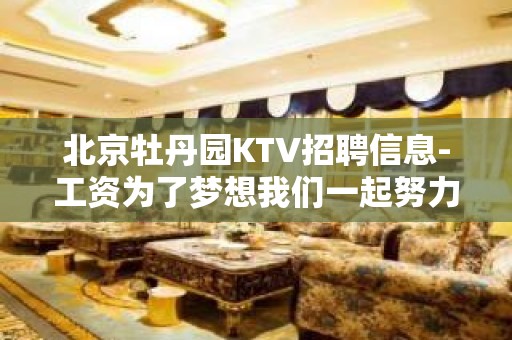 北京牡丹园KTV招聘信息-工资为了梦想我们一起努力