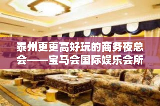 泰州更更高好玩的商务夜总会——宝马会国际娱乐会所