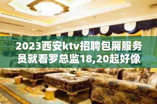 2023西安ktv招聘包厢服务员就看罗总监18,20起好像靠